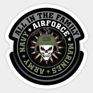 ALL IN THE FAMILY AIRFORCE Sticker